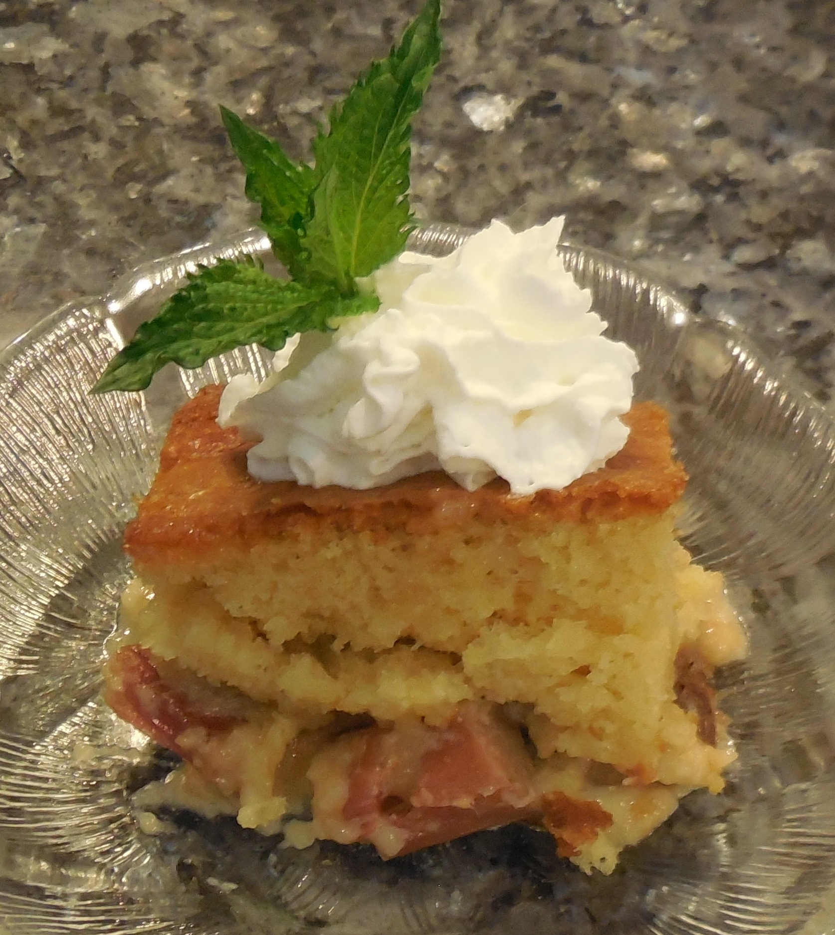 Rhubarb Custard Cake Recipe